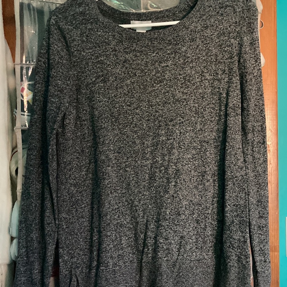 Dark grey crew neck sweater